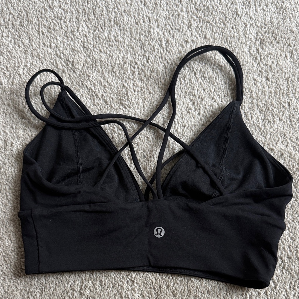 Lululemon Black Strappy Sports Bra - Picture 2 of 2